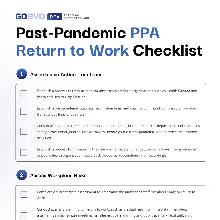 Return To Work Checklist After Covid-19 | Go Evo